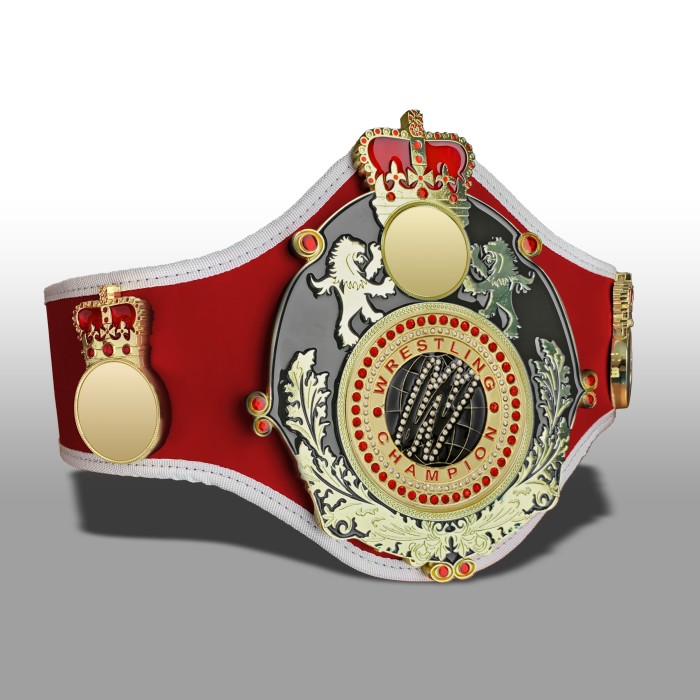 QUEENSBURY PRO LEATHER WRESTLING CHAMPIONSHIP BELT - QUEEN/B/G/WRESTGEM - 10+ COLOURS